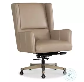 Primrose Salvo Beige Leather Swivel Tilt Executive Chair