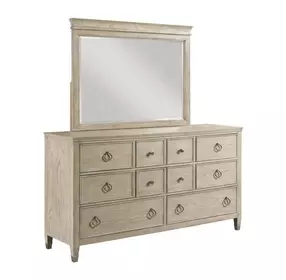 Clearview Oyster 8 Drawer Fremont Dresser with Rectangular Mirror