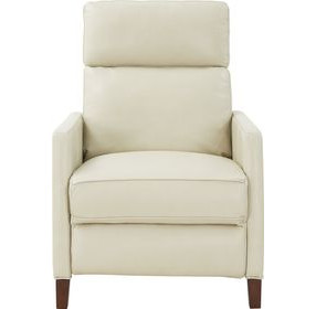 James Barone Parchment Leather Zero Gravity Power Recliner with Power Lumbar and USB Charging