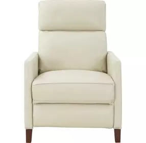 James Barone Parchment Leather Zero Gravity Power Recliner with Power Lumbar and USB Charging