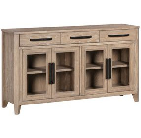 Breckenridge Medium Brown 4 Glass Door Server