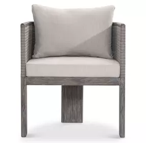 Rialto Beige Upholstered Outdoor Arm Chair