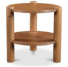 Olsen Vintage Brown Round Accent Table