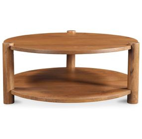 Olsen Vintage Brown Round Coffee Table