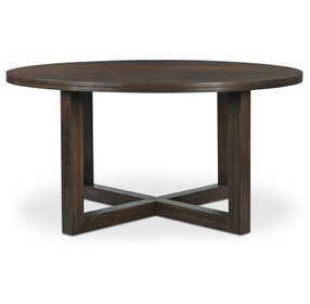 Joel Dark Brown 60" Round Dining Table