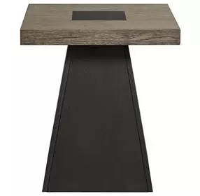 Rizzo Gray and Dark Espresso Square End Table
