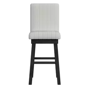 Rizzo Beige Upholstered Swivel Bar Stool Set of 2