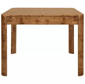 Jett Matte Dark Burl Wood 2 Drawer Square Game Table