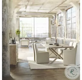 Highland Park Morel And Glazed Silver Milo Dining Room Set