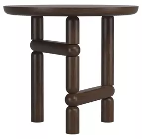 Verge Handcrafted Walnut Round End Table