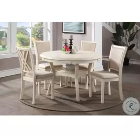 Amy Bisque 5 Piece Dining Set