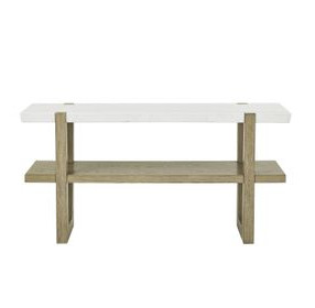 Perth White Rectangular Marble Top Sofa Table