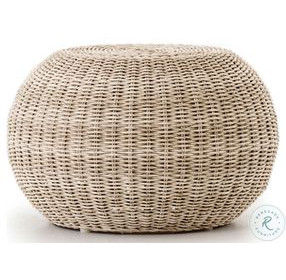 Phoenix Pure White Outdoor Accent Stool