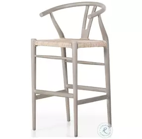 Muestra Weathered Grey Teak Bar Stool