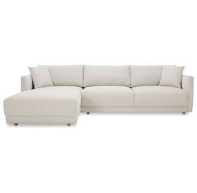 Bryn Oyster 2 Piece Modular LAF Sectional with Pillows
