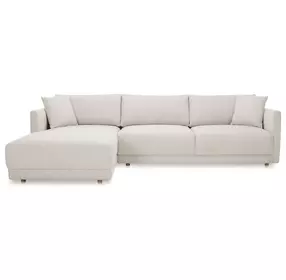 Bryn Oyster 2 Piece Modular LAF Sectional with Pillows