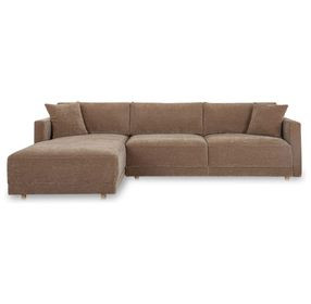 Bryn Camel 2 Piece Modular LAF Sectional with Pillows