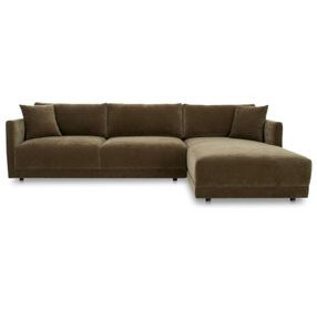 Bryn Heritage Cedar Green 2 Piece Modular RAF Sectional with Pillows