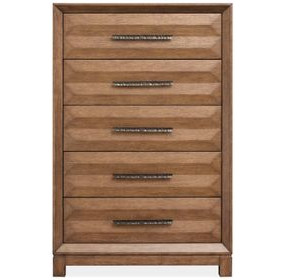 Callisto Bourbon Brown 5 Drawer Chest