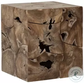 Bria Natural Teak Square Side Table