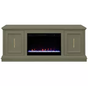 Jordan Sage 65" TV Stand with Fireplace