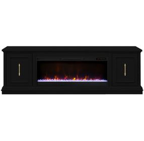 Jordan Black 82" TV Stand with Fireplace