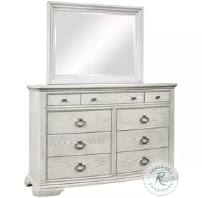 B00567 Dark White Dresser And Mirror