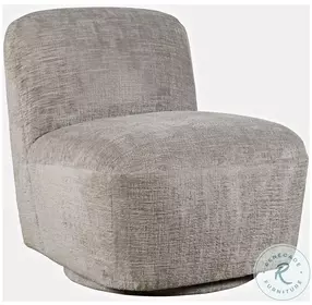Josie Gray Upholstered Swivel Accent Chair