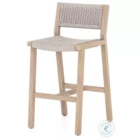 Delano Washed Brown Outdoor Bar Stool