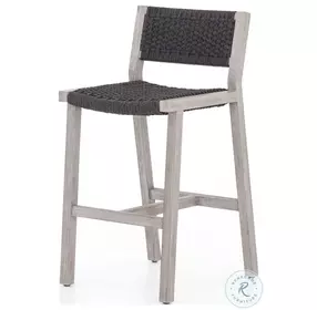 Delano Weathered Grey Outdoor Bar Stool