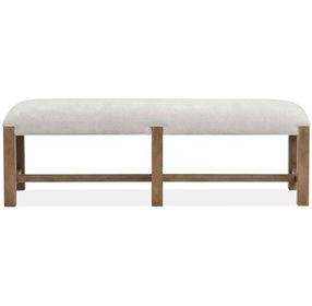 Plum Creek Gray Upholstered Dining Bench