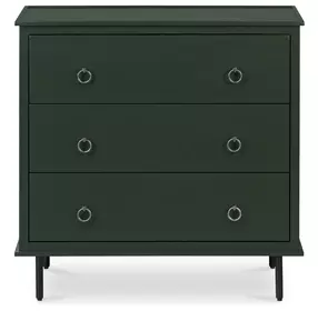 Reagan Deep Green 3 Drawer Nightstand