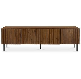 Lincoln Brown 4 Door Media Cabinet