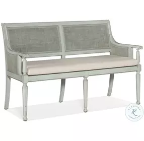 Charleston Haint Blue Performance Fabric Bench