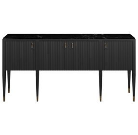 Eave Black Marble Top 4 Door Sideboard