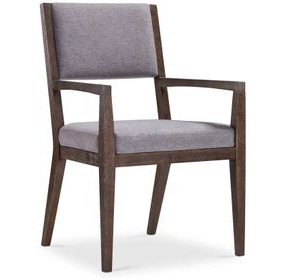 Linea Grey And Cerused Charcoal Arm Chair Set of 2