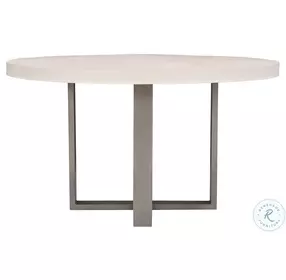 Exteriors Del Mar Flint Grey And Bone Round Dining Table