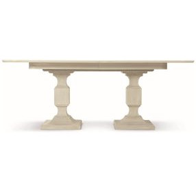 East Hampton Cerused Linen Rectangular Extendable Dining Table
