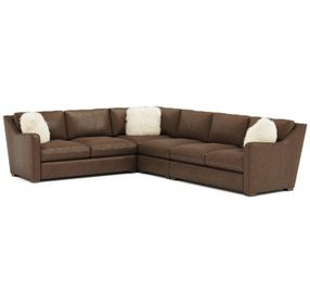 Ventura Brown 4 Piece Sectional with Pillows