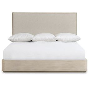 Lucerne Alba Performance Fabric California King Upholstered Panel Bed