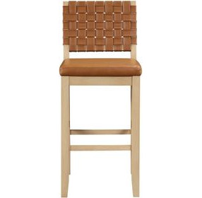 Reid Sand Vegan Leather Bar Chair Set of 2
