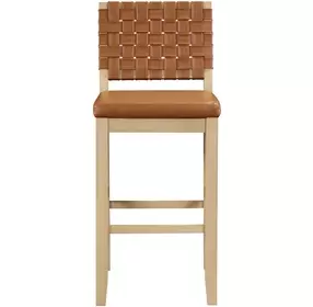 Reid Sand Vegan Leather Upholstered Bar Chair Set of 2