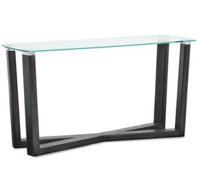 Ironvale Black Truffle Rectangular Glass Top Sofa Table