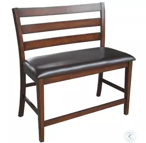 Kona Brushed Rasin Ladder Back Bench