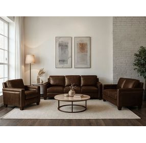 Kathleen Brown Leather Living Room Set