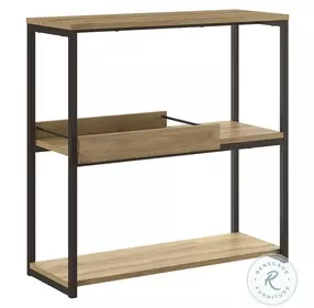 Noa Oak And Black Painted Metal 31" Console Table