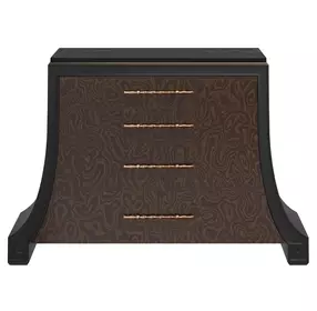 Eave Black and Brown 4 Drawer Accent Chest