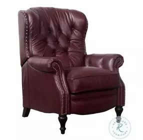 Kendall Shoreham Wine Leather Recliner