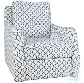 Kennedy Carter Navy Rope Swivel Accent Chair