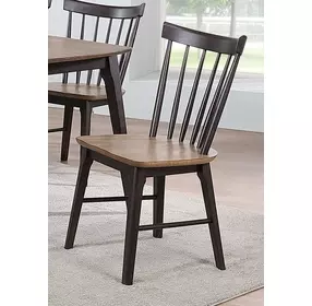 Kensington Black and Natural Side Chair